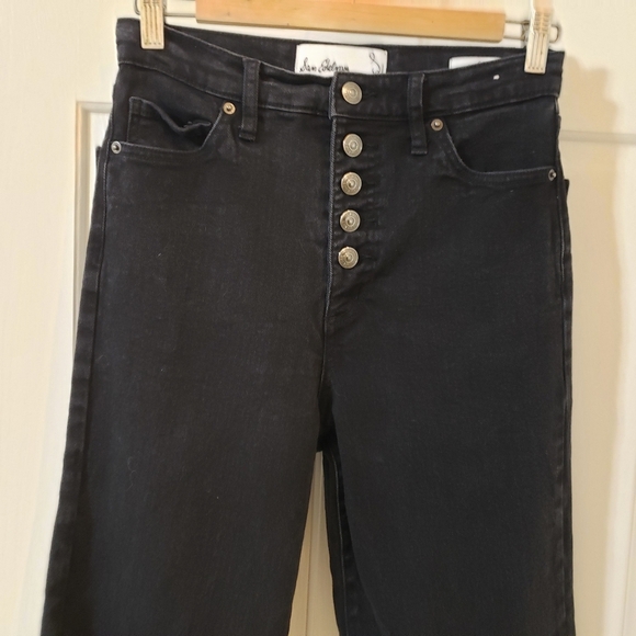 Sam Edelman Women's Black Button-Fly Jeans Size 27 - Picture 2 of 10